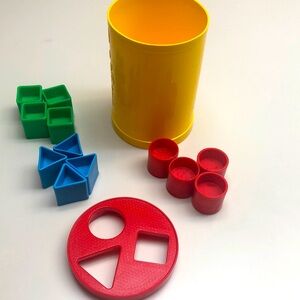 Colorful Shape Sorting Toy Set.  Vintage Fisher Price
